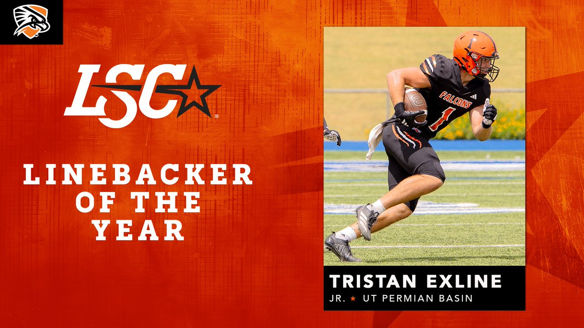 LoneStarConf's tweet image. UT Permian Basin&apos;s Tristan Exline is the 2025 Lone Star Conference Football Linebacker of the Year. 🏈🤩

🔗 bit.ly/3JOwAFc

#LSCfb #D2fb