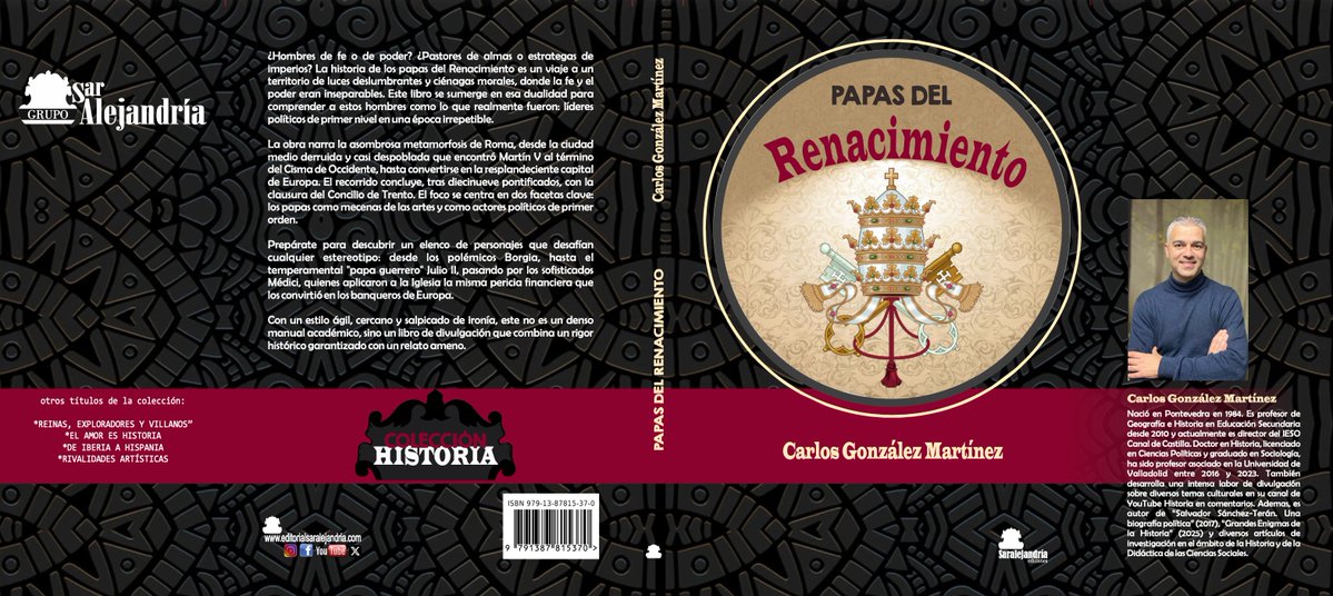 history_topics's tweet image. ¡Atención, amantes del Renacimiento y de las buenas historias! 📚✨

Mi nuevo libro Los papas del Renacimiento sale oficialmente a la venta el lunes 1 de diciembre… ¡pero puedes hacerte con él antes gracias a la preventa! 🕰️🔥

Si lo compras ahora, lo recibirás por correo postal…