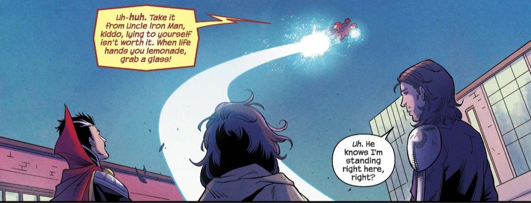 EmbiggenedFan's tweet image. Obviously, Iron Man is far from a saint, but he truly cares deeply for Kamala. I think their relationship is really sweet.