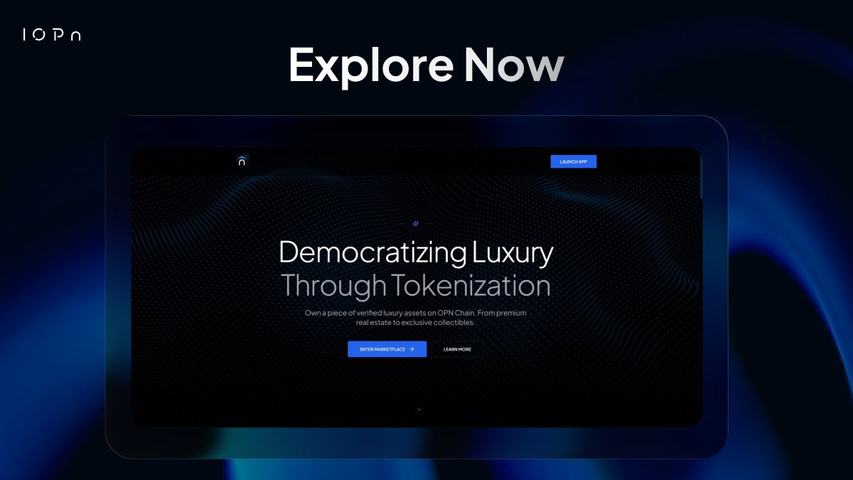 IOPn_io's tweet image. OPN Tokenization Platform is Live for exploration!

Step in, try it out, and get a feel for what the OPN Chain will unlock as the ecosystem expands.

Visit → rwa.iopn.tech

More details👇