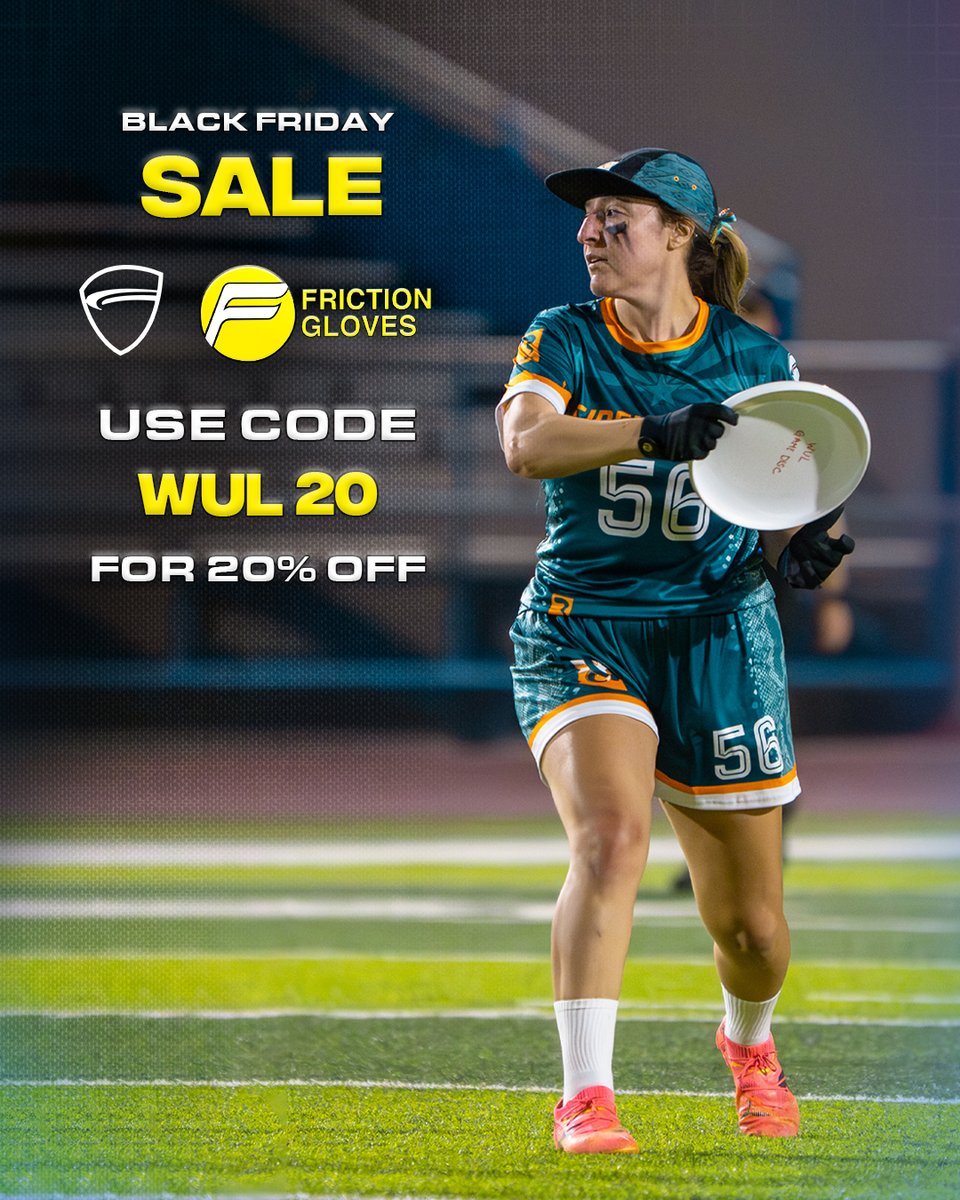 Friction Gloves has a sale and we’ve got a discount code for WUL fans! 👀

Use code WUL20 for 20% off! Perfect timing for Black Friday + holiday shopping 🎁✨

Don’t miss your opportunity to get the best gloves in the game for 20% off!

frictiongloves.com