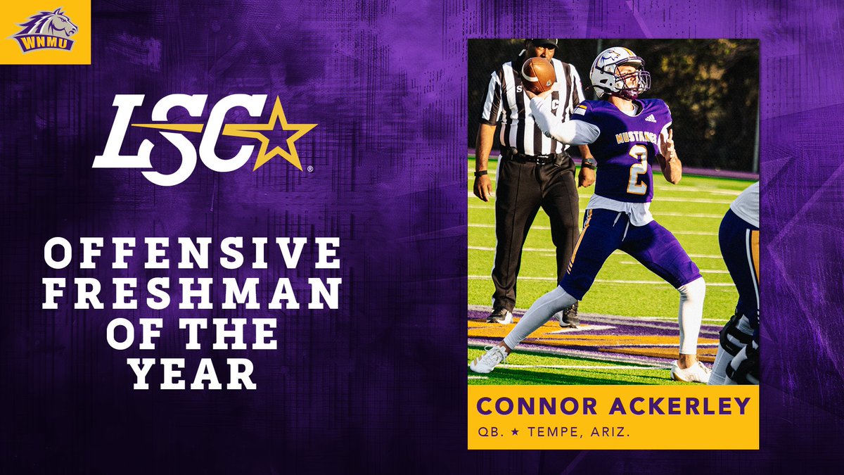 LoneStarConf's tweet image. Western New Mexico&apos;s Connor Ackerely is the 2025 Lone Star Conference Football Offensive Freshman of the Year. 🏈🤩

🔗 bit.ly/3JOwAFc

#LSCfb #D2fb @WNMUathletics
