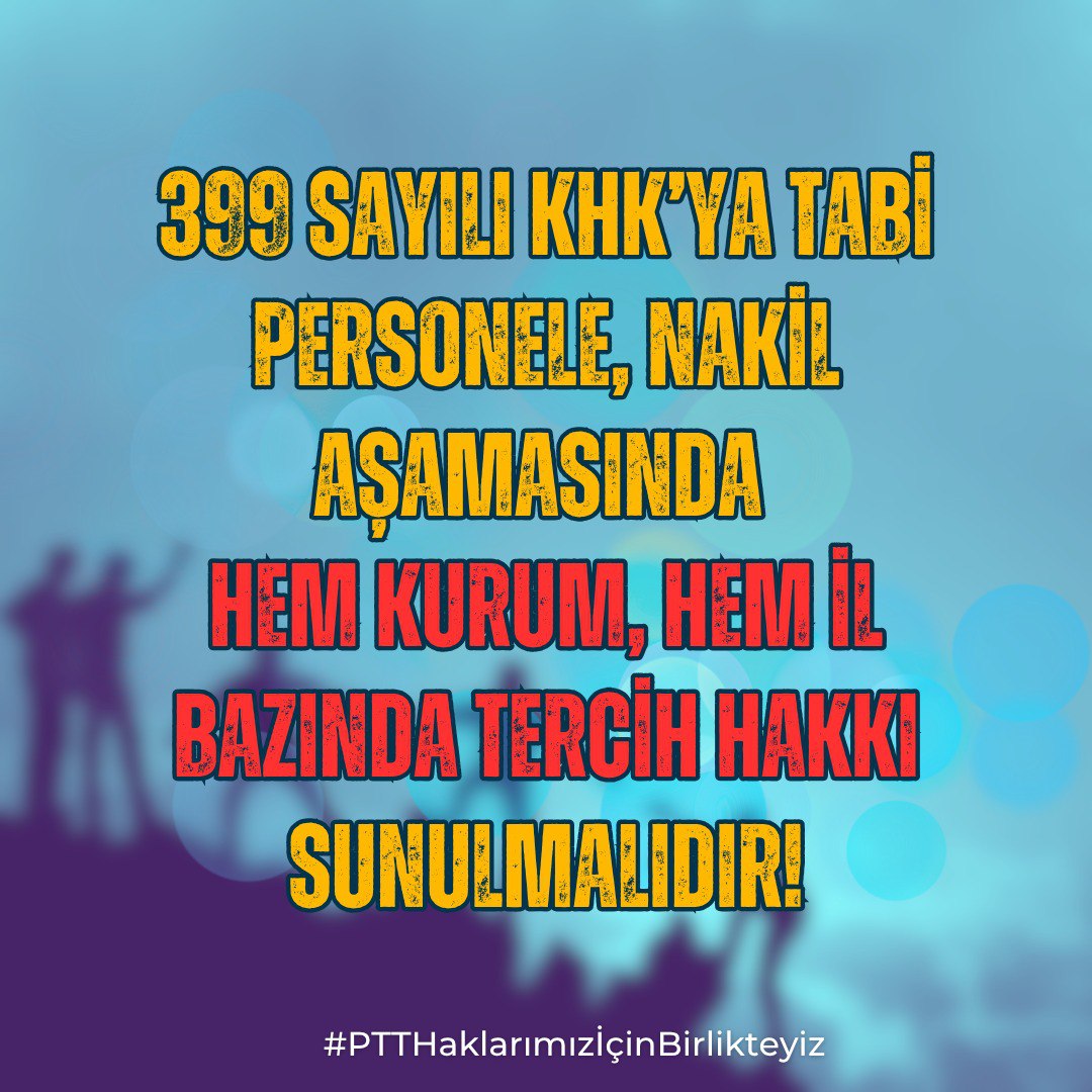 #PTTHaklarımızİçinBirlikteyiz

<a href="/RTErdogan/">Recep Tayyip Erdoğan</a>
<a href="/tcbestepe/">T.C. Cumhurbaşkanlığı</a>
<a href="/TBMMresmi/">TBMM</a>
<a href="/Akparti/">AK Parti</a>
<a href="/dbdevletbahceli/">Devlet Bahçeli</a>
<a href="/eczozgurozel/">Özgür Özel</a>
<a href="/MDervisogluTR/">Müsavat Dervişoğlu</a>
<a href="/Ahmet_Davutoglu/">Ahmet Davutoğlu</a>
<a href="/mahmutarikansp/">Mahmut Arıkan</a>
<a href="/yavuzagiraliog/">Yavuz Ağıralioğlu</a>
<a href="/devapartisi/">DEVA Partisi</a>
<a href="/UABakanligi/">T.C. Ulaştırma ve Altyapı Bakanlığı</a>
<a href="/a_uraloglu/">Abdulkadir URALOĞLU</a>
<a href="/AliYerlikaya/">Ali Yerlikaya</a>
<a href="/HMBakanligi/">T.C. Hazine ve Maliye Bakanlığı</a>
<a href="/memetsimsek/">Mehmet Simsek</a>
<a href="/MustafaBilici__/">Mustafa Bilici</a>
<a href="/avabdullahguler/">Abdullah Güler</a>