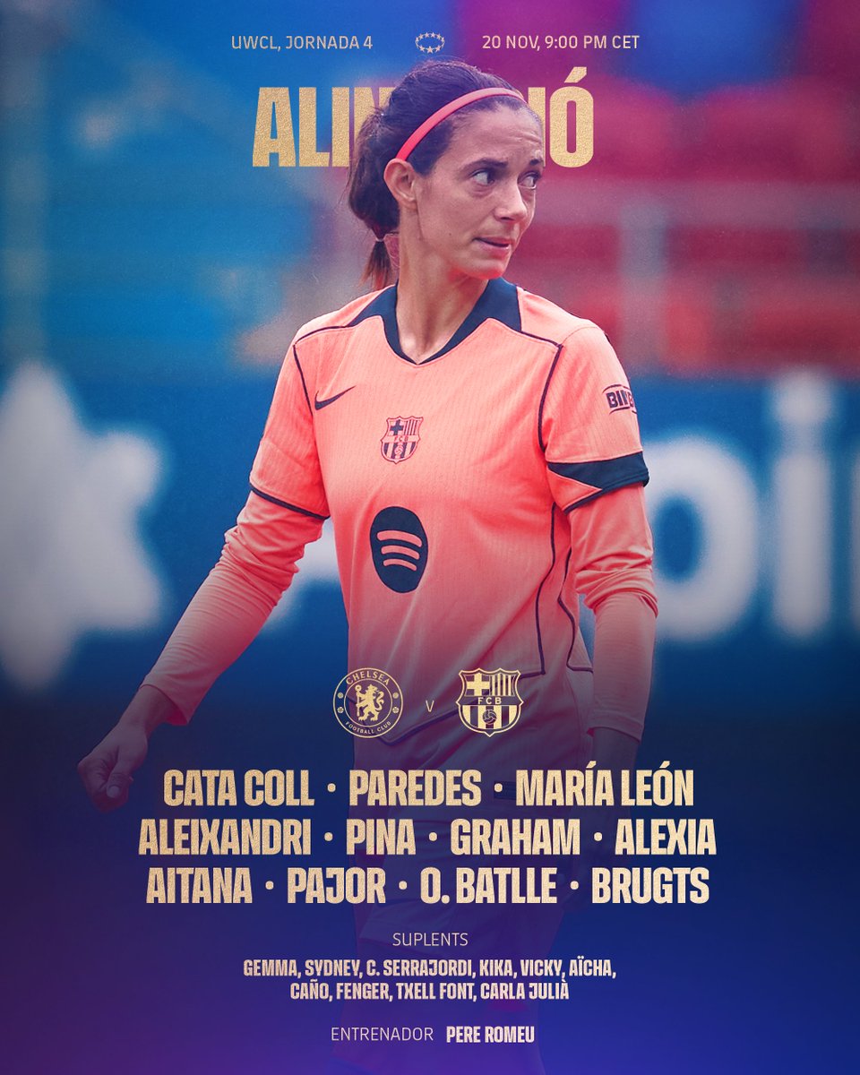 📋 𝗢𝗡𝗭𝗘 𝗜𝗡𝗜𝗖𝗜𝗔𝗟 #ChelseaBarça