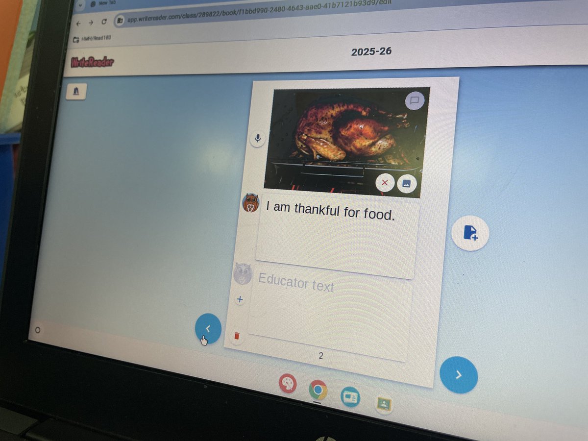 TraciPiltz's tweet image. 2nd graders used @WriteReaderApp to create books sharing what they’re thankful for. 🍂 🧡 Love how simple this platform is and how it makes it easy for students to take ownership of their project while staying focused on the goal of writing to share their stories. 🦃