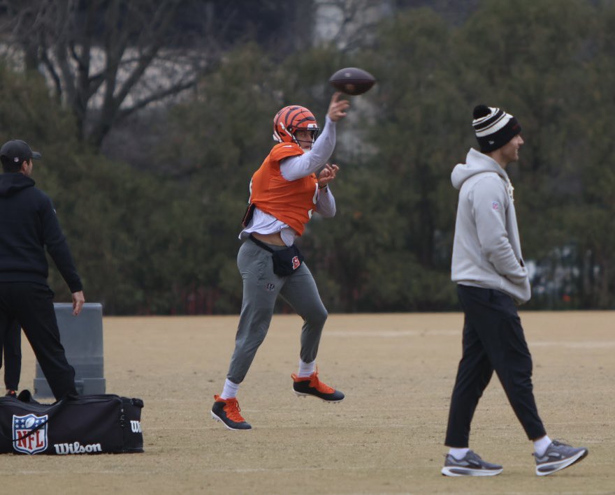 Joe Burrow is taking QB1 reps during individual drills as well. Joe Flacco is taking the QB2 reps.