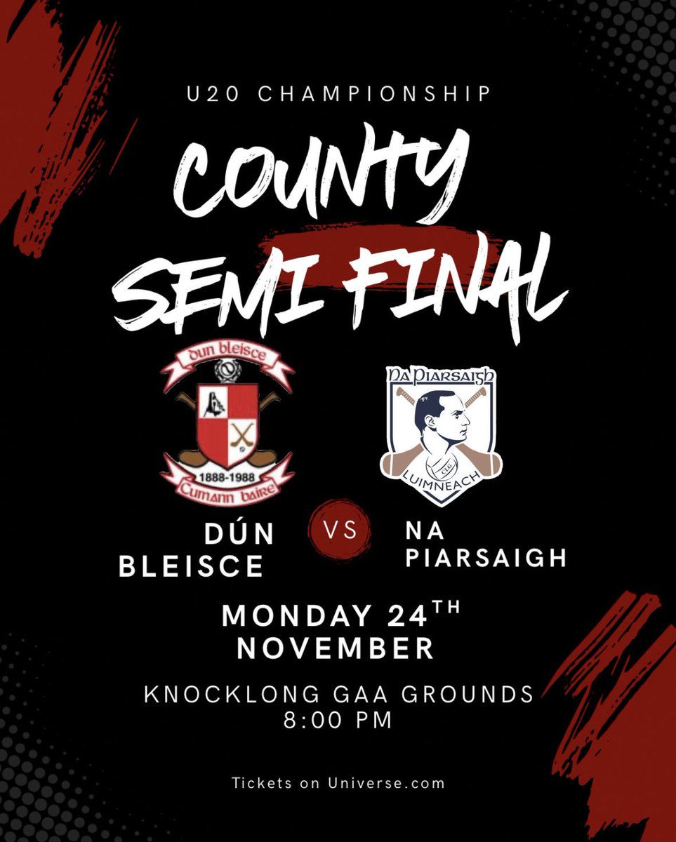 Important match for our U20s next Monday! Come out and support them 🇲🇨Tickets can be purchased here: universe.com/events/county-…
Tickets are cheaper when pre purchased through this link 🔴⚪️