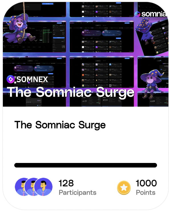 🚨 <a href="/Somnia_Network/">Somnia</a> Quest tarafına 1000 pointlik dev bir görev geldi. 

10k somi hacim yapmanız gerekiyor, ortalama 40$ gibi bir fee verdim totalde. 

Değip değmeyeceğine siz karar verin.