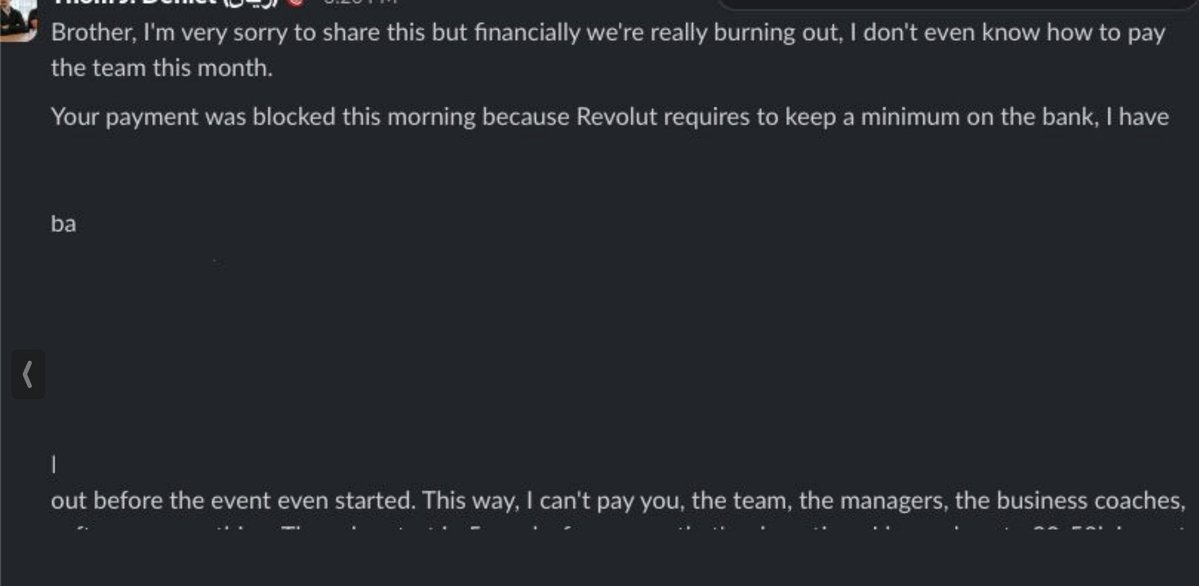 JaceEngland1's tweet image. One of my clients not getting paid from his business partner.

Coaches really going broke. Always transition into a real business guys. The real outlast everyone.
