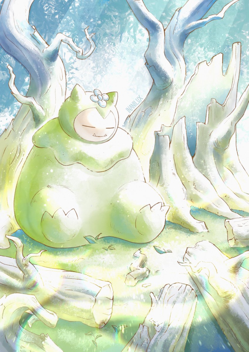 inanilux's tweet image. Mosslax💚

#Pokemon #pokopia #mosslax