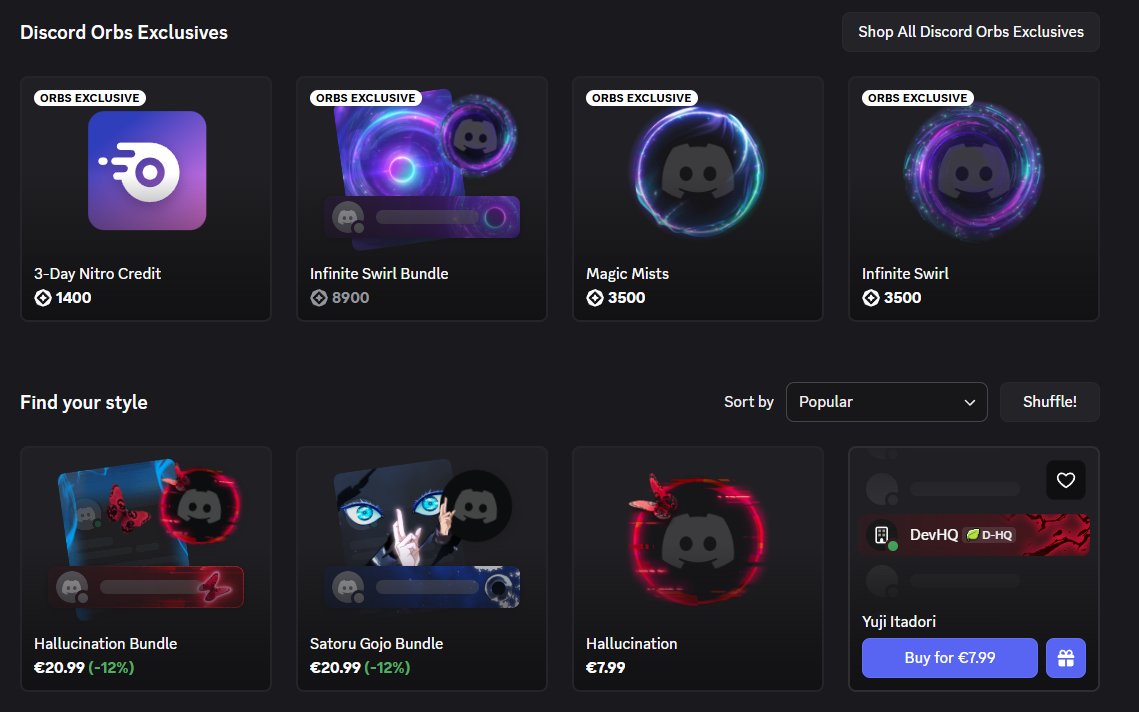 discord_dev_hq's tweet image. Discord is working on new shop cards. Currently, ~50% have these new shop cards.