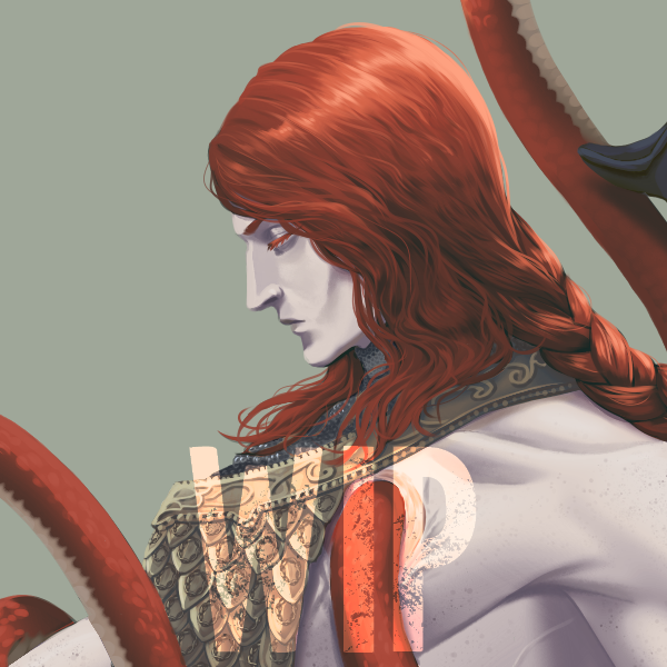 Have a WIP 

I love painting hair so much lol
Also... I realized his hair is wavy a bit too late and tried to fix it 😅

The Messmer hyperfixation continues... 😩