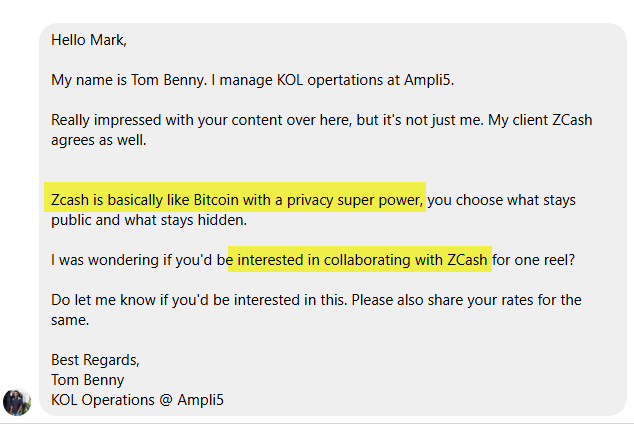 1MarkMoss's tweet image. Wonder why ZCash is showing up EVERYwhere all of a sudden? 👇