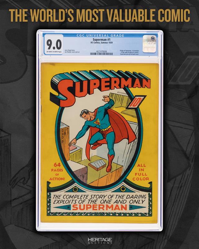 Superman #1, a tres meses después de su descubrimiento, los hermanos contactaron con Heritage Auctions, para considerar la posibilidad de una venta. el vicepresidente de Heritage Auctions, Lon Allen en cuestión de días, estaba en San Francisco examinando su colección.