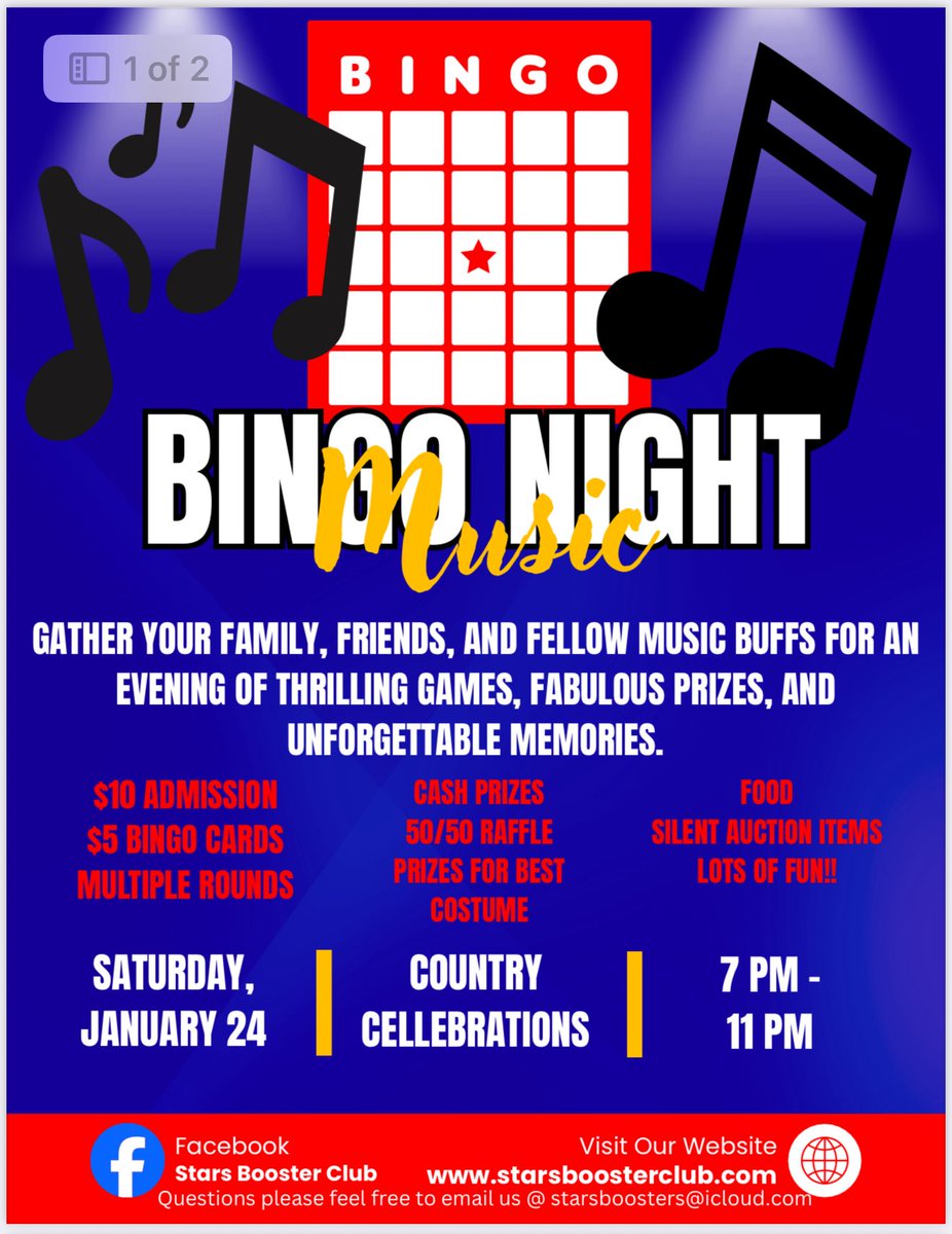 SCNorthBoysGolf's tweet photo. Bingo Night is coming up quick, be sure to get signed up and reserve a table to support the booster club!!! @Starboosterclub https://t.co/7sxwaDkXd6