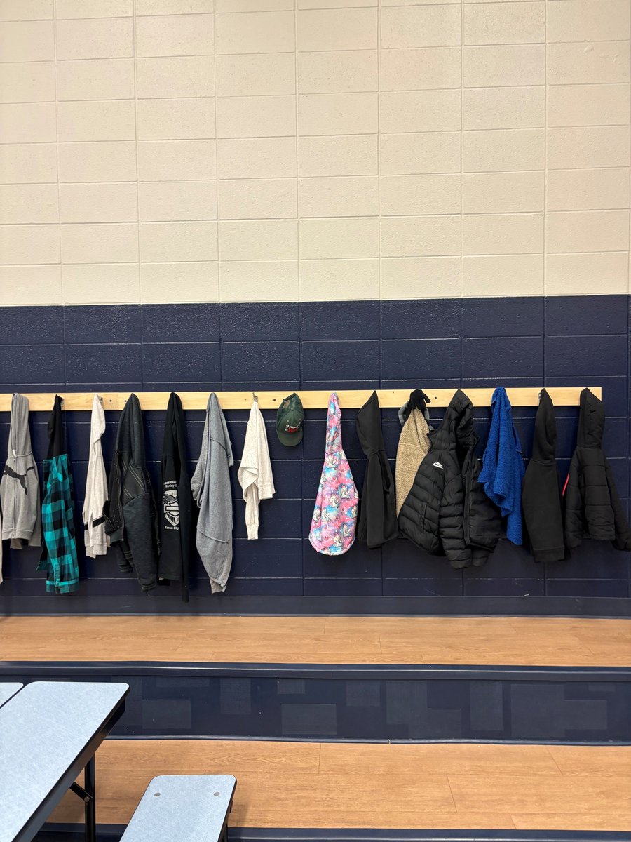 CS_Cardinal's tweet image. We have several coats, jackets and hoodies in our lost and found.  If any of these belog to your child, the item can be retreived from our cafeteria.