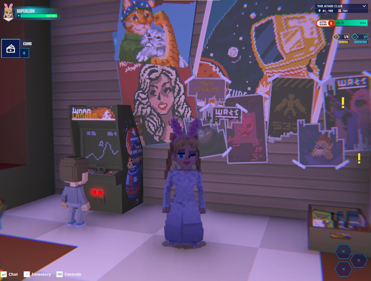 Can't believe I'm looking at the ship from Atari Asteroids <a href="/TheSandboxGame/">The Sandbox</a>  tsbga.me/TheSandbox