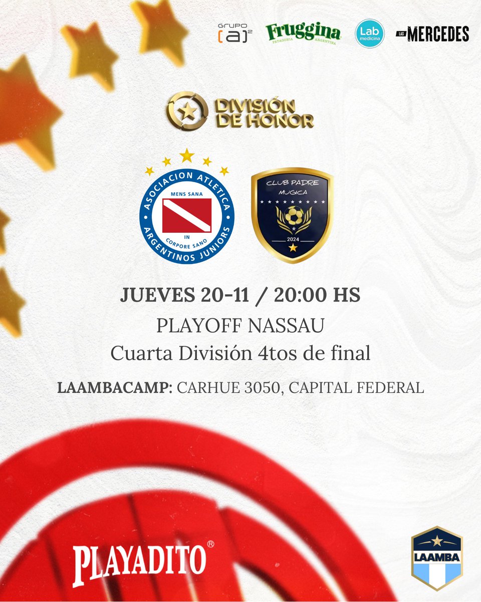 FutsalFemAAAJ's tweet image. #AAAJ 🏆 ¡NOCHE DE PLAYOFF!

¡Hoy hay futsal en el @LAAMBACamp! 🏟

#ElSemilleroDelMundo 🌎 juega los cuartos de final de Cuarta División ante Padre Mugica y los octavos de final de la Reserva frente a José María Bosch.

¡A DEJAR TODO POR CADA COMPAÑERA!
VAMOS LAS BICHAS 🐞❤️