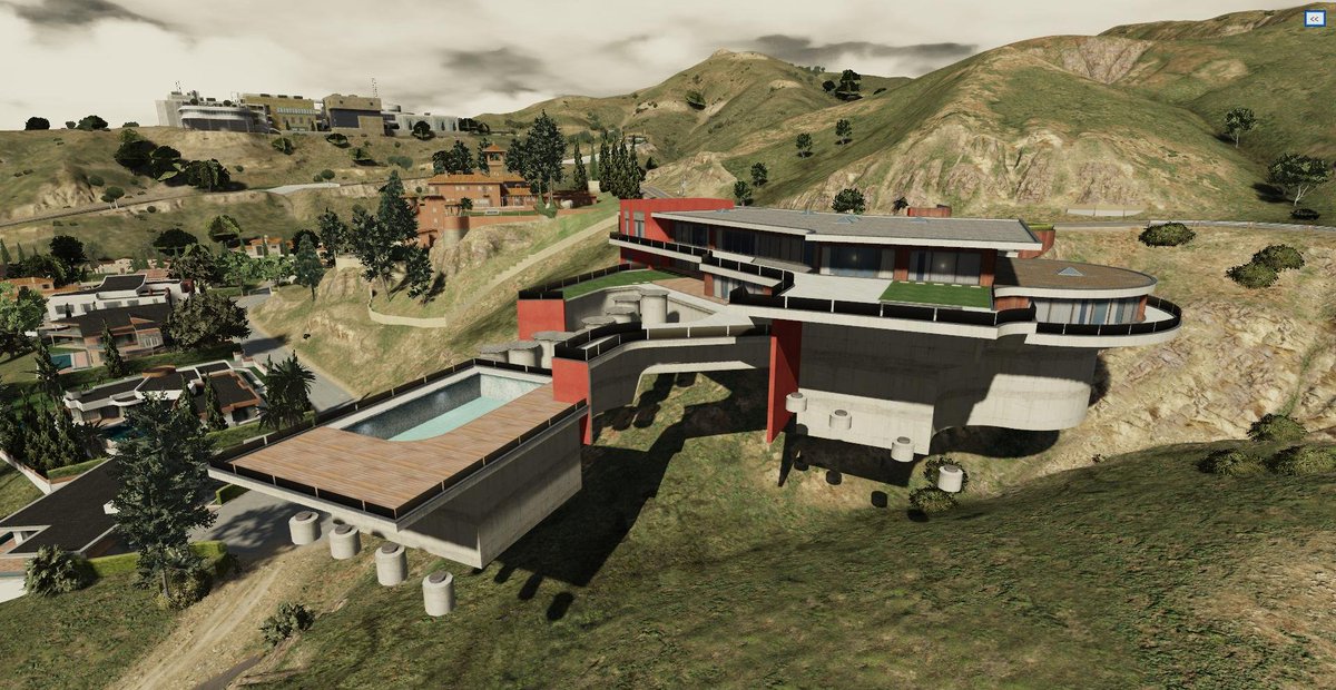 HeySlickThatsMe's tweet image. A comparison of the mansion from teaser trailer vs Devin Weston&apos;s mansion model placed at an approximate location with codewalker

Though i gotta say, i think i placed it a bit too far forwards