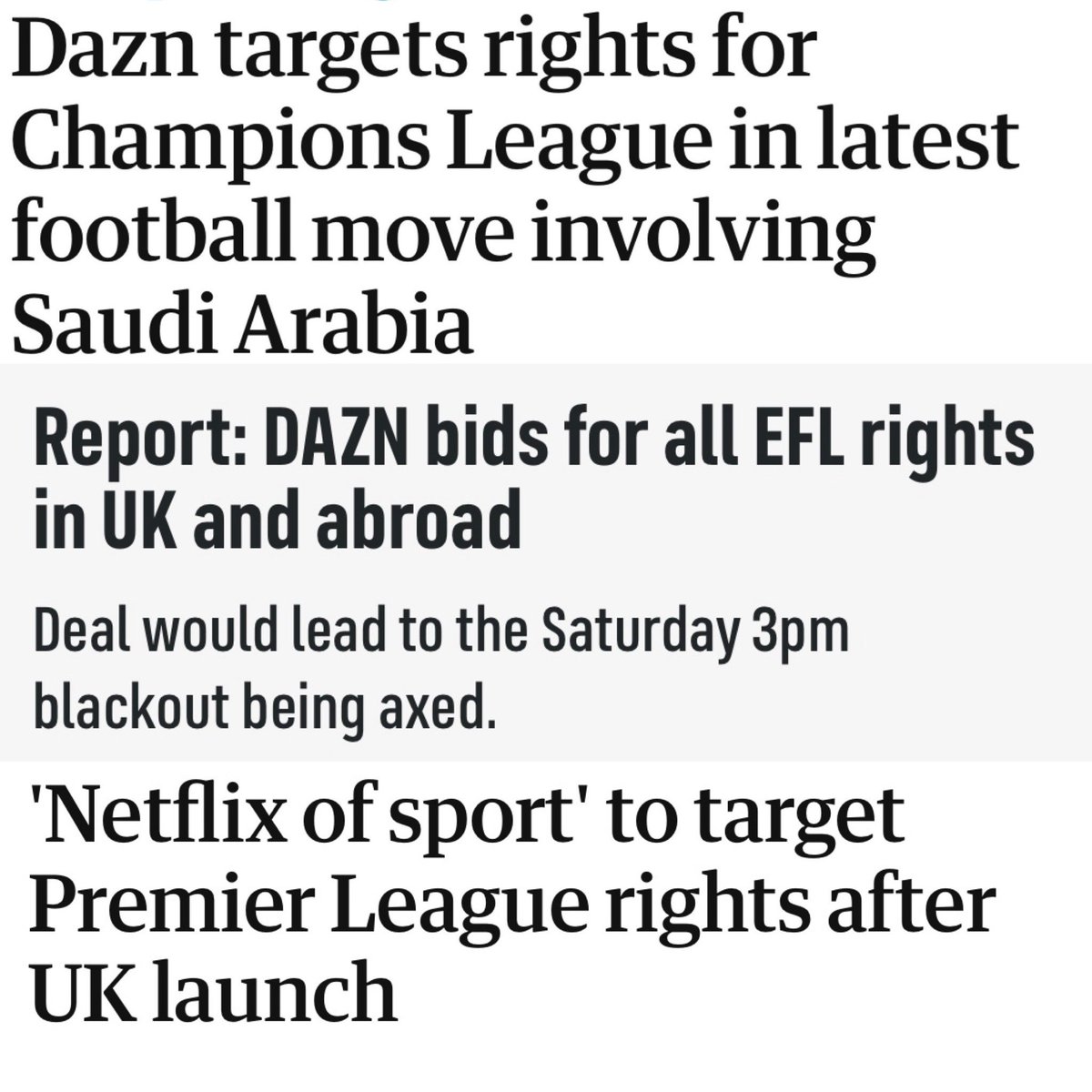 DAZN are never gonna be a serious player in the US or UK. For 7 years it’s been constantly hyped up that they’re going in for ‘X’ TV package but it never comes to fruition.