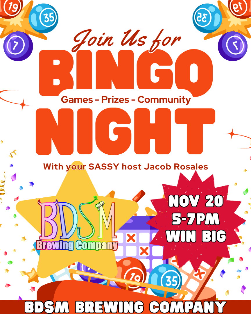 BdsmBrewing's tweet photo. Come out TONIGHT and get your BINGO on!  You could win great prizes, and you're sure to have a great time!  Cheers! https://t.co/BWzSiyIfP3