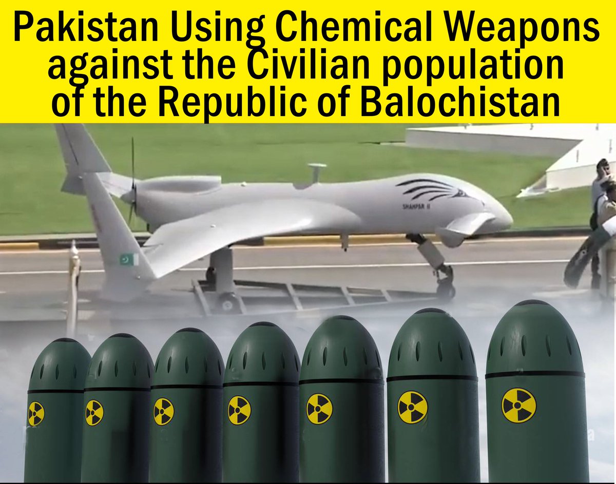 Breaking News; 🚨
Pakistan is using CHEMICAL WEAPONS against Baloch people in Republic of Balochistan. 
21 November 2025

The Republic of Balochistan has received credible reports of multiple drone strikes conducted across several regions of Balochistan. We call upon