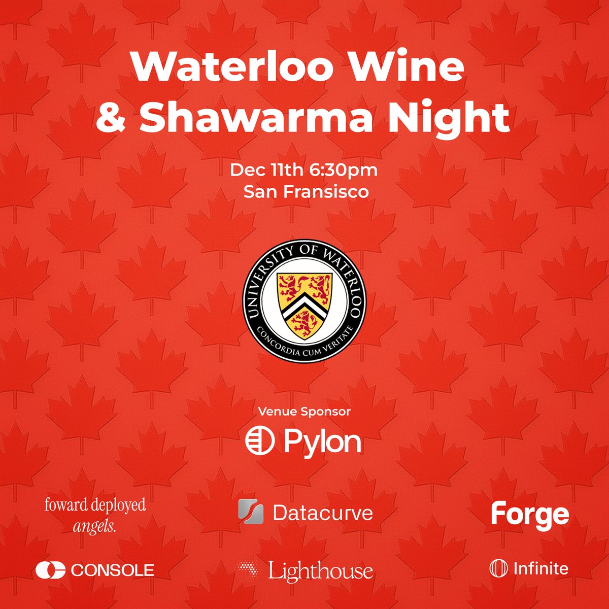forwarddeploy's tweet image. Did you go to the @UWaterloo and are now living in SF?

Do you miss Lazeez? Do you miss Shawarma Plus?

Do you miss being able to eat garlic sauce without shame?

Same.

So @edenchan and I are hosting the first-ever Waterloo Wine and Shawarma Night on Thursday December 11th in…