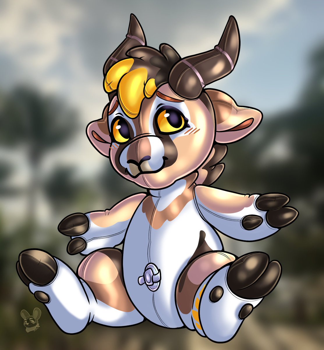 SaberHoneybee's tweet image. A new little friend! I gotta come
up with a name for him…🤔 #pooltoy #furry