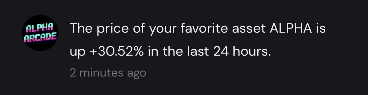 My new favorite notifications. I heard Blackrock is loading up on $ALPHA.  Are you?   Only on #Algorand $ALGO