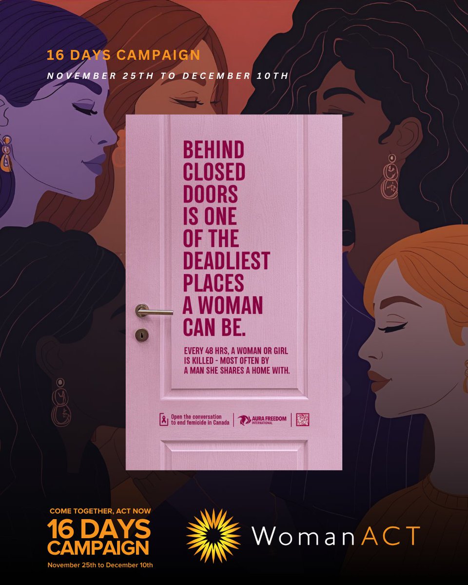 WomanACT's tweet image. 💗 Aura Freedom's Pink Door installation will be on display at Toronto City Hall from Nov 20–26. We invite you to open the conversation on femicide by tying a purple ribbon to their door, and creating a post tagging @AuraFreedom using #BehindClosedDoors.

aurafreedom.org/behind-closed-…