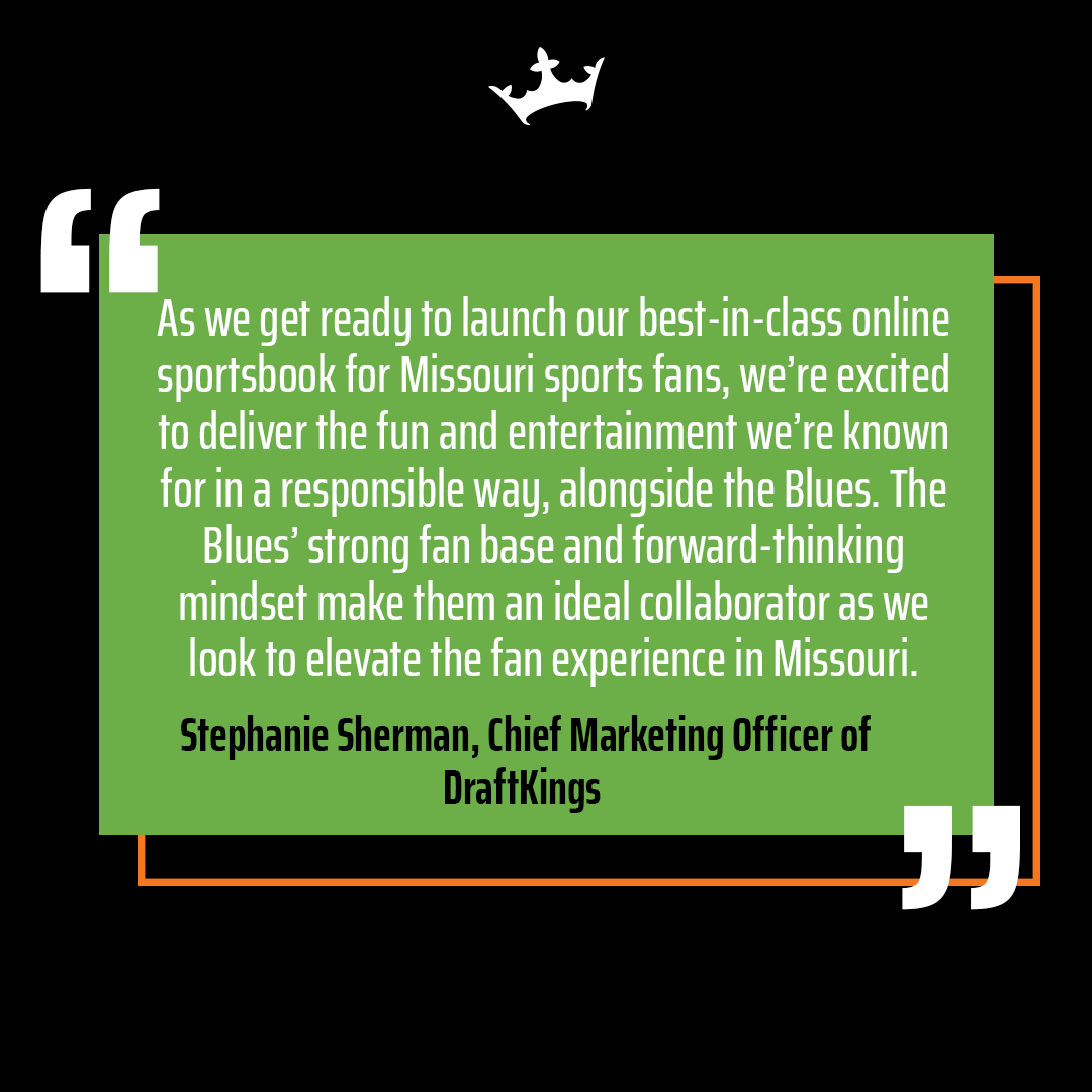 DraftKingsNews's tweet photo. .@DraftKings 🤝@StLouisBlues

Today, DraftKings was named an Official Sports Betting and Daily Fantasy Operator of the St. Louis Blues — ahead of the launch of legal sports betting in Missouri on December 1, 2025.

🔗More here: https://t.co/LHcihJ98lH