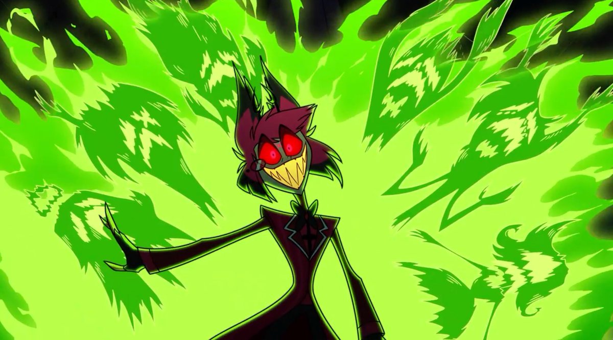 UnknownKatja17's tweet photo. I don't know if it's been said before, but I just realize that the Shadows/Silhouette behind Alastor's are like Emily, Vaggi, Charlie, Husk, Angel and Nifty - so her squad. I wonder if there's a reason in that... 
#HazbinHotel #HazbinHotelAlastor #HazbinHotelSeason2 https://t.co/cJRxaGQjjS