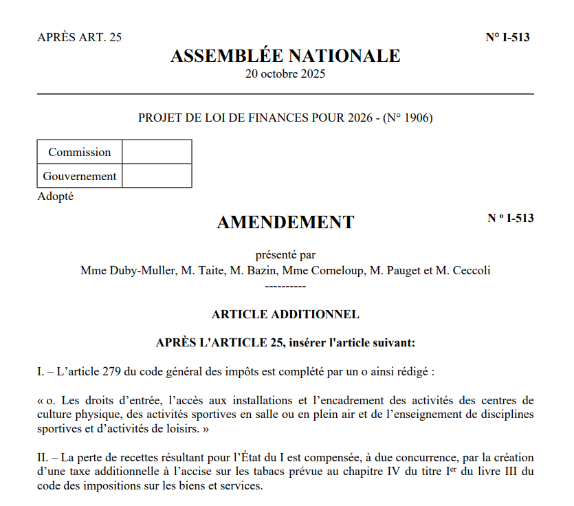 UNIONs_c's tweet photo. L'USC se réjouit de l'adoption à l'Assemblée nationale de la mesure qu’elle porte depuis plusieurs années : l’abaissement du taux de TVA de la pratique d'une activité physique à 10% pour les établissements de loisirs actifs et sportifs. 
Une première victoire à confirmer ! https://t.co/RF3FAN30aR