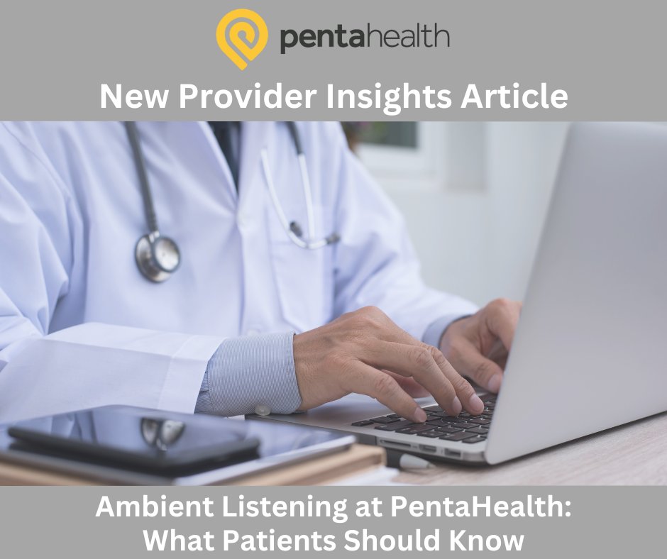 phdocs's tweet image. Our new provider insights article is about Ambient Listening at PentaHealth: What Patients Should Know. Written by Dr. Charles Catania, medical director of PentaHealth &amp;amp; physician at PentaHealth Family Practice West Chester.

Check it out: pentahealth.com/wp-content/upl…

#pentahealth