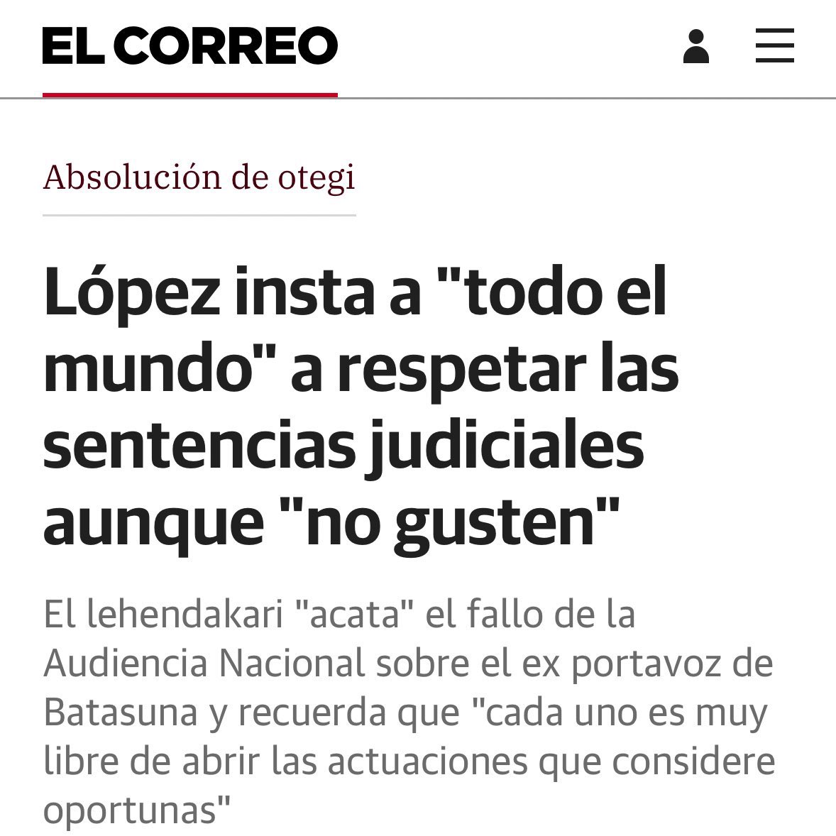PedroOtamendi's tweet image. Cuando absolvieron a Otegi, Patxi López instaba a todo el mundo a que respetasen las resoluciones judiciales aunque estas no gustasen.

Vergüenza ajena es la que da él.