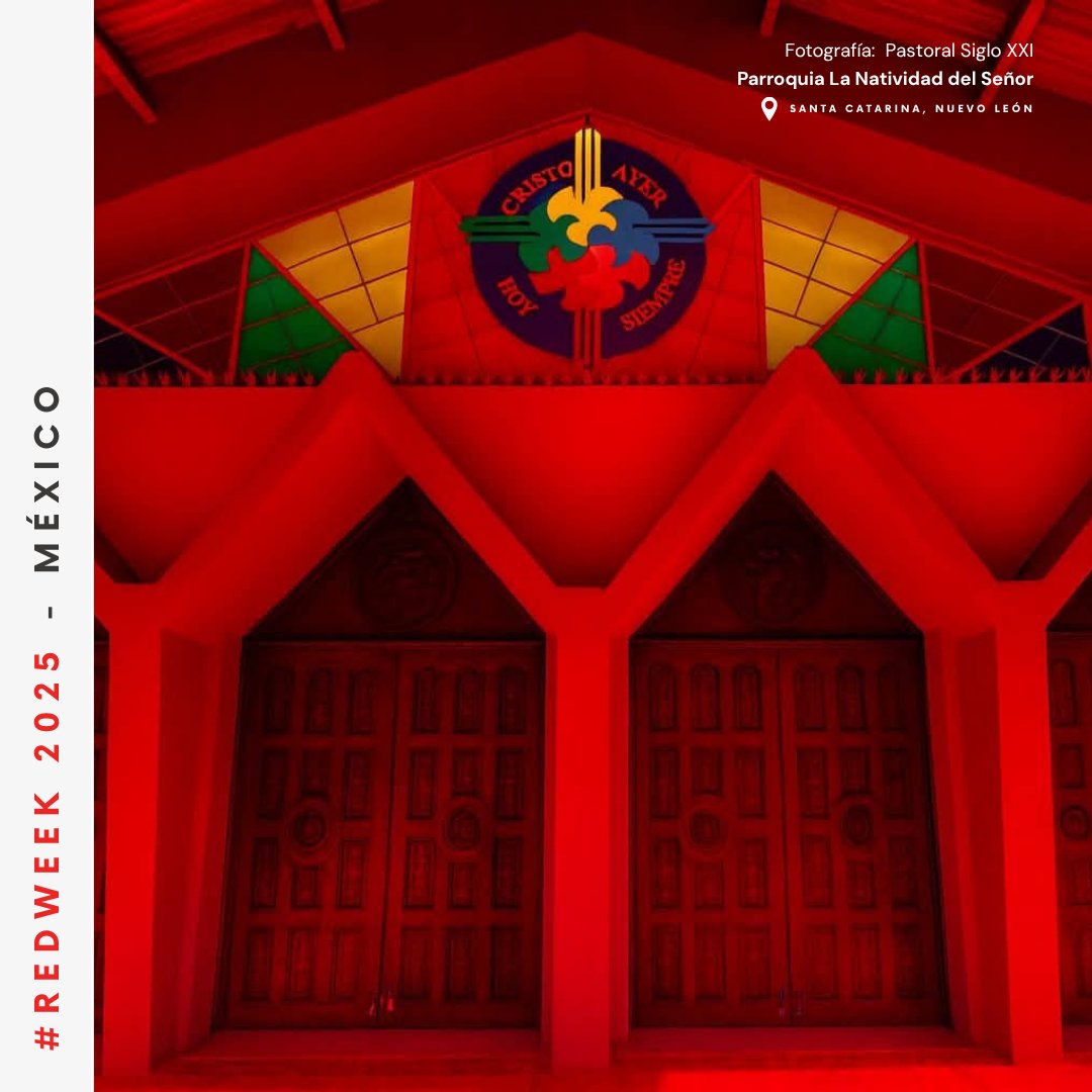 ACNMex's tweet photo. 🙏❤️ ¡Gracias, parroquias hermanas!
En Ayuda a la Iglesia Necesitada agradecemos profundamente a todas las parroquias que se han unido al #RedWeek, iluminando sus templos y elevando su oración por los cristianos perseguidos en el mundo.
Gracias por su testimonio, por su cercanía y por recordarnos que la fe se fortalece cuando caminamos juntos. 🙏✨
Que el Señor les bendiga abundantemente y que María, Reina de la Paz, acompañe siempre su misión. 🌹⛪