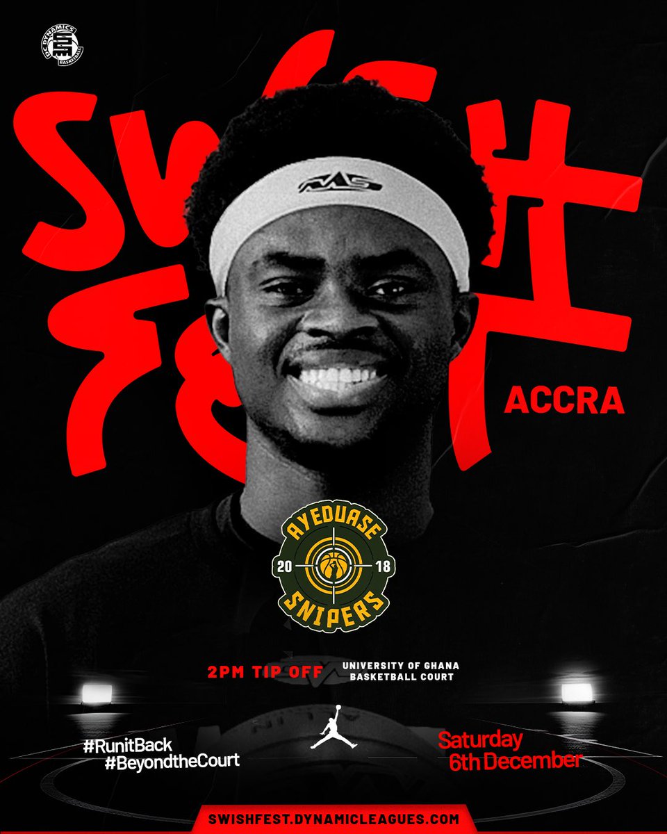DCDynamics's tweet image. The Snipers will #RunItBack at Swishfest Accra!🔥

The boys from Kumasi didn’t come to Accra to “see the sea”. The made it all the way to the finals last year so you know they’ll be a problem!😤

Are you team Kumasi?👀

#BeyondTheCourt