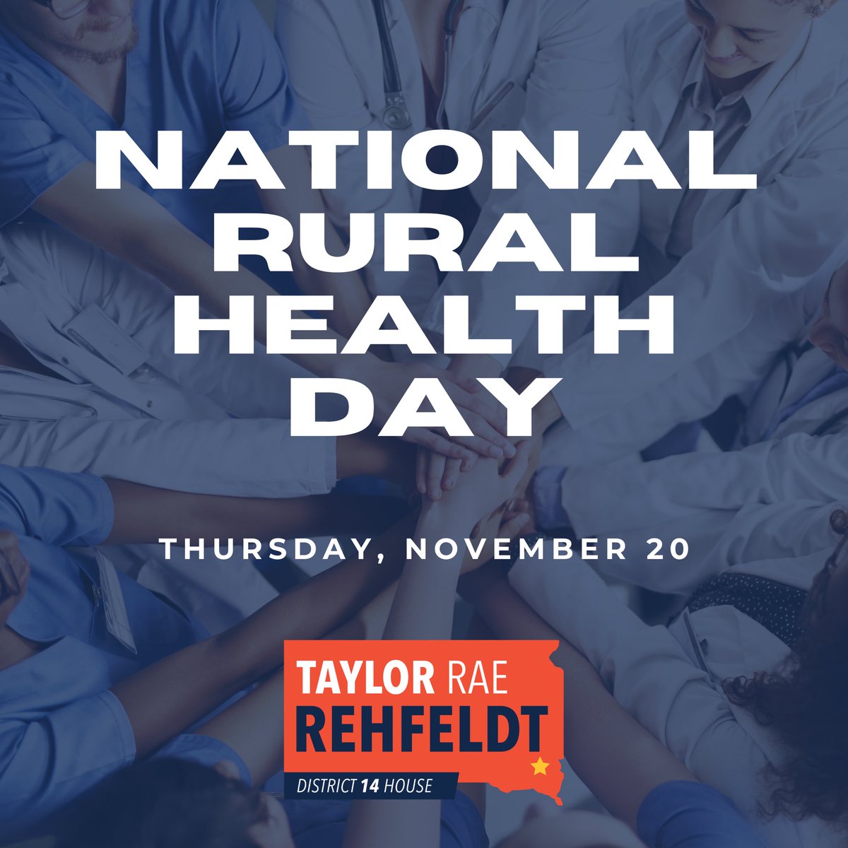 Today is National Rural Health Day, a time to praise the providers, clinics, hospitals, and first responders who take care of our rural communities.

I’ve spent my entire career in healthcare, I’ve seen firsthand the dedication it takes to deliver quality care in small towns. Our