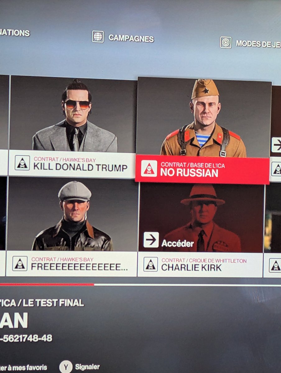 Foxyte17's tweet image. HAHAHA SUR HITMAN ON PEUT CRÉER DES MISSIONS PERSONNALISÉES REGARDEZ CE QUE LES JOUEURS ONT 😭😭😭