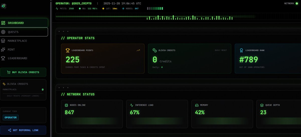 2025_cripto's tweet image. Claim your Operator Pass !!!
@Olivia_Network

Link: operator.olivianetwork.com/?ref=#OPX7JJCJ

- Unlock access to the Olivia dashboard 
- Advance up the tiers to unlock premium status Passes (Gold → Emerald → Diamond)