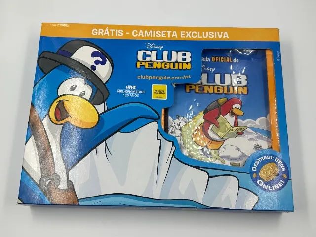 ClubPengCollect's tweet image. Brazil exclusive: A box set of Club Penguin books including a free exclusive shirt 🇧🇷
This was sold in the now-defunct Saraiva Bookstores. From the copyright year, it seems that this released around 2010.
Image credits to Discord server member Diza