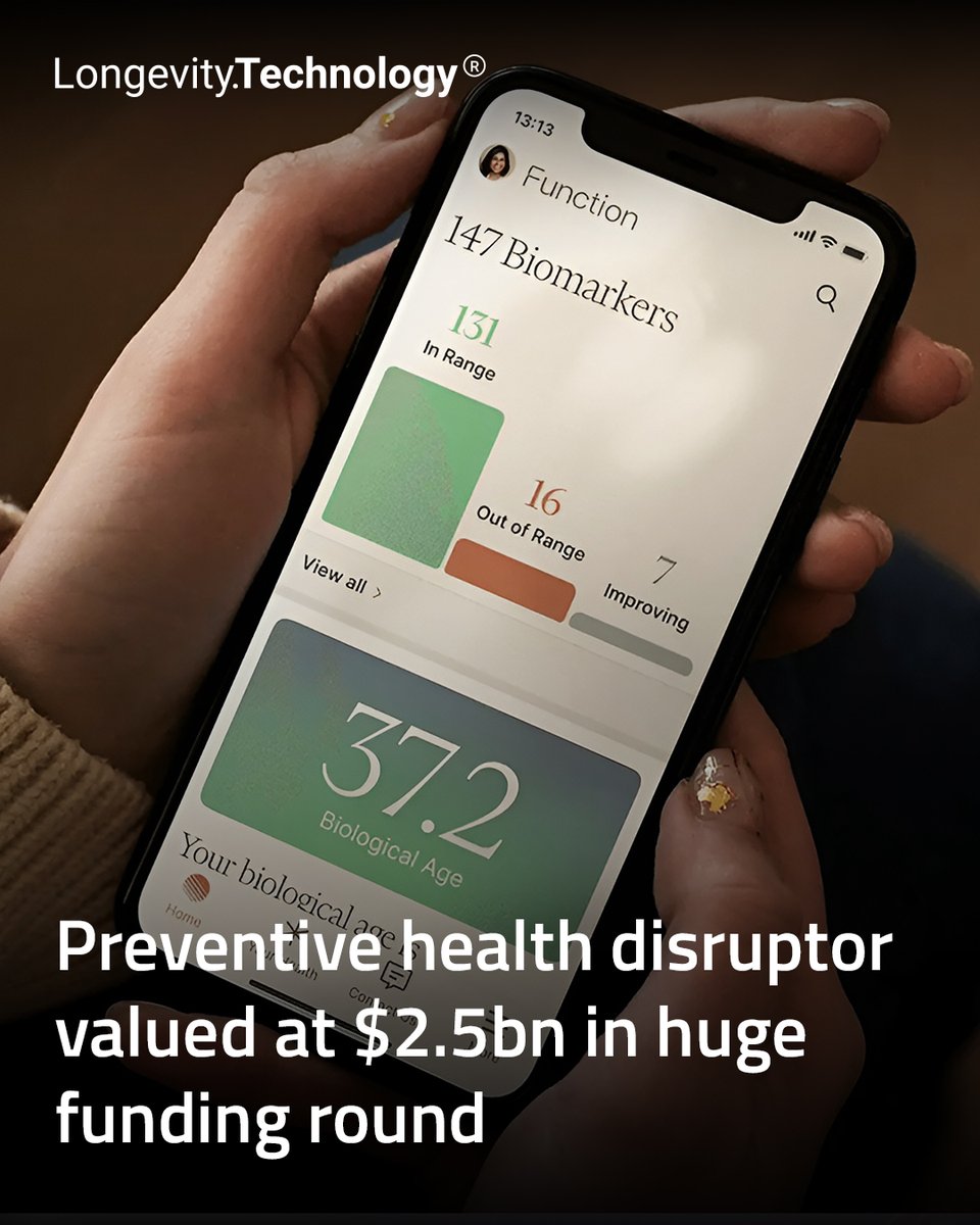 LongevityTech's tweet image. Function lands $298m to expand into ‘medical intelligence’ by analyzing data from blood tests and body scans with AI.

#longevity #investment #prevention #AI #healthspan

longevity.technology/news/preventiv…