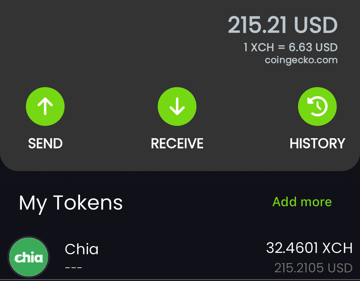 I’m buying 1 $XCH everyday  
Day 32