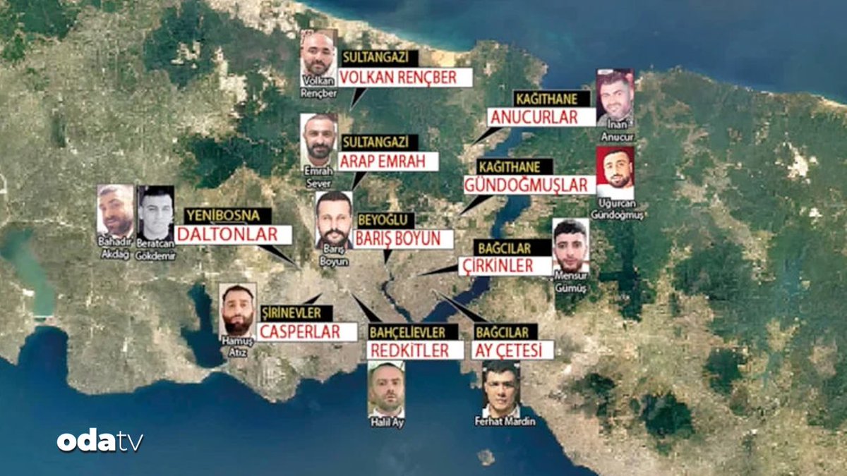 وسائل إعلام تركية تنشر “خريطة للعصابات” في إسطنبول، موضحة توزع الشبكات الإجرامية في عدد من الأحياء والمناطق بالمدينة، وسط تحركات أمنية متواصلة للحد من نفوذها