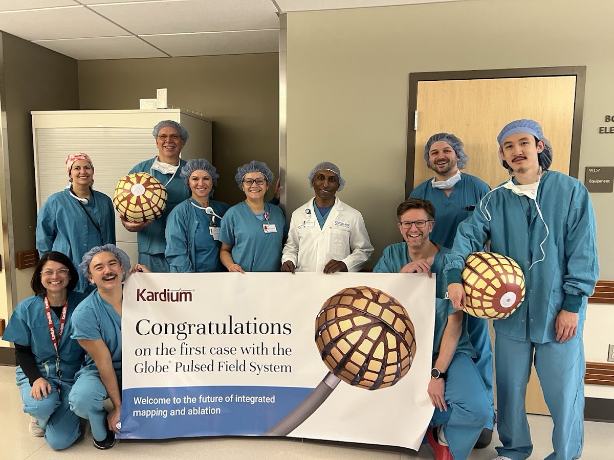 KardiumInc's tweet image. The Globe® Pulsed Field System has officially reached the West Coast! Congrats to Dr. Gandhavadi (@mgandhavadi ) and the team @OverlakeHMC  for completing their first commercial cases and pushing AF care forward.
@stephiemcd707 @StefanAvall 
#EPeeps #AFib
