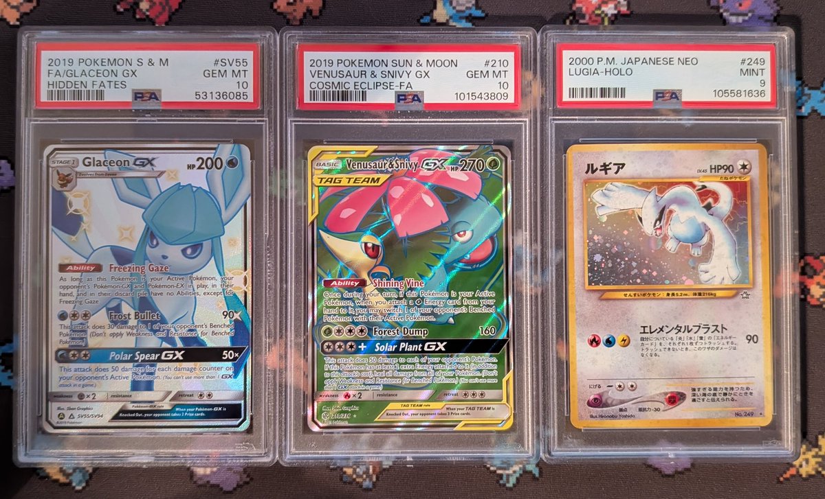 FirstLightTCG's tweet image. 3 new awesome slabs just arrived courtesy of @BigDerek_KU Thanks so much for the trade, my friend! 🤝