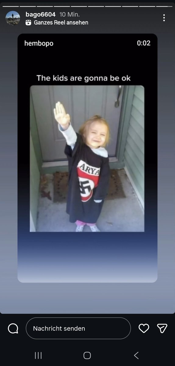 privater Insta Account nimmt den Faschos wirklich jegliche Hemmungen sowas zu reposten