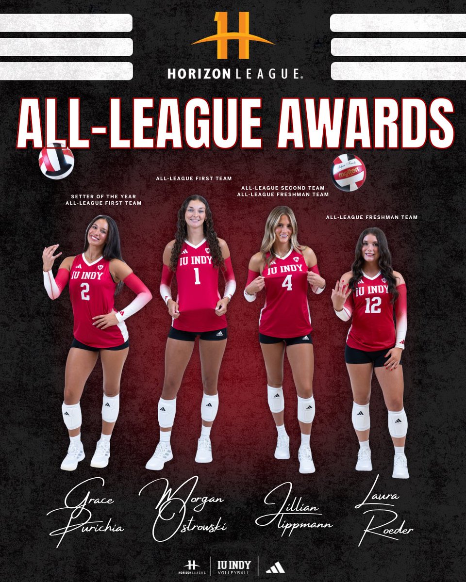 iuindy_vb's tweet image. 2025 All-League Awards! ⭐️

Setter of the Year - Grace Purichia 
First Team - Grace Purichia &amp;amp; Morgan Ostrowski
Second Team - Jillian Tippmann 
Freshman Team - Jillian Tippmann &amp;amp; Laura Roeder

#IUIndyVB #LetsGoJags #HLVB