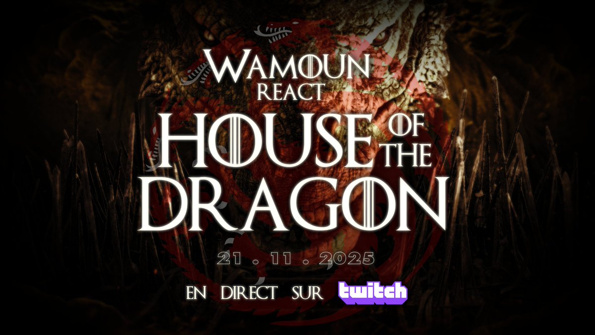 Wamoun_'s tweet image. L’hiver n’est pas encore terminé ! On a fini le grand Game of Thrones qui, à mes yeux, n’est pas la meilleure série de tous les temps... 

C’est pour ça que demain, vendredi à 18 h, on commence House of the Dragon !