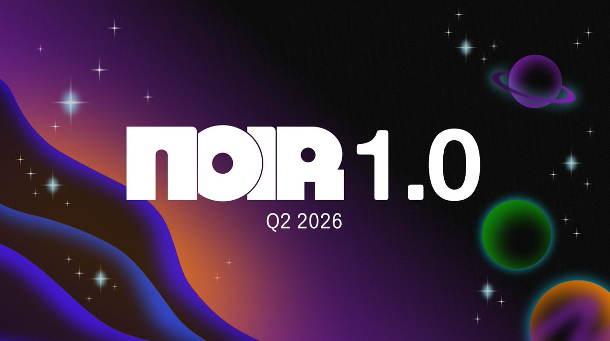 NoirLang's tweet image. Huge News: Noir 1.0 is launching Q2 2026.

Noir 1.0 marks the moment Noir becomes fully production-ready.

Noir is already powering apps used by 100k+ users today.

A fully audited Noir is the final step to reach billions of users, and accelerate the privacy renaissance.